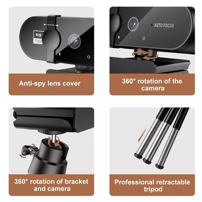 Full HD 1080P USB Webcams Camera Auto Focus With Microphone For PC Laptop Live - Get Me Products