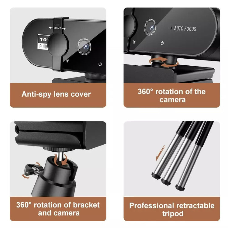 Full HD 1080P USB Webcams Camera Auto Focus With Microphone For PC Laptop Live - Get Me Products