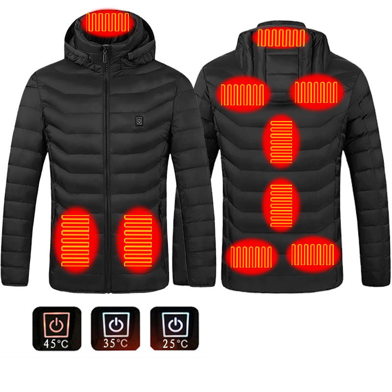 New Heated Jacket Coat USB Electric Jacket Cotton Coat Heater Thermal Clothing Heating Vest Men's Clothes Winter - Get Me Products