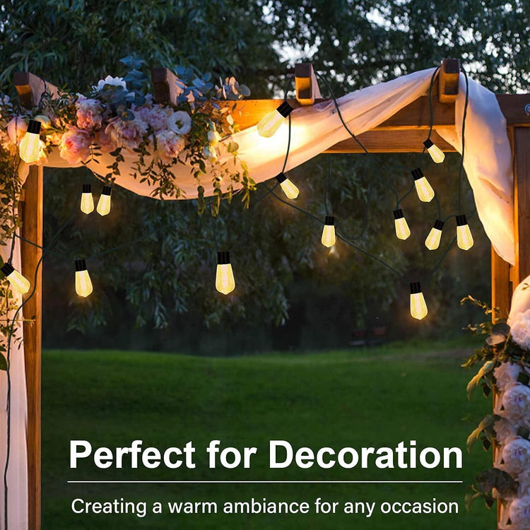 5M 20 LED Solar Powered Retro Bulb String Lights Garden Outdoor Fairy Party Lamp - Get Me Products