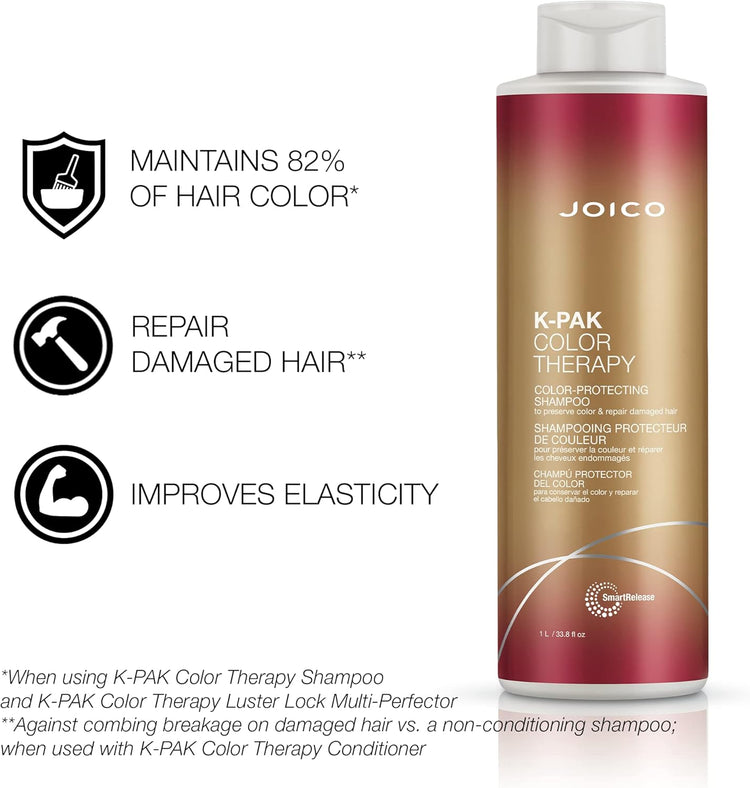 K-Pak Color Therapy Shampoo & Conditioner Liter Duo - Ultimate Color Care for Vibrant Hair!