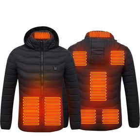 New Heated Jacket Coat USB Electric Jacket Cotton Coat Heater Thermal Clothing Heating Vest Men's Clothes Winter - Get Me Products