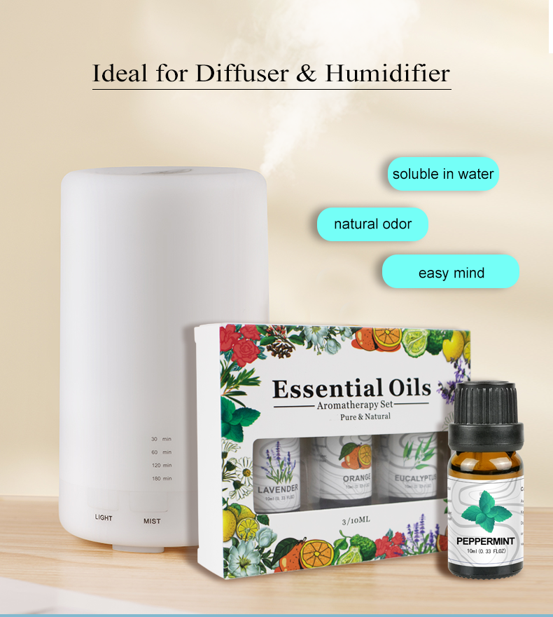 3 Pack - Aromatherapy Essential Oils Gift Set For Humidifiers Oil Diffuser Mist - Get Me Products