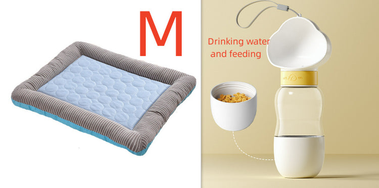 Pet Cooling Pad Bed For Dogs Cats Puppy Kitten Cool Mat Pet Blanket Ice Silk Material Soft For Summer Sleeping Blue Breathable - Get Me Products