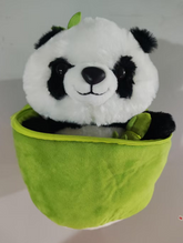 Simulated Bamboo Tube Flower Panda Pillow - Get Me Products