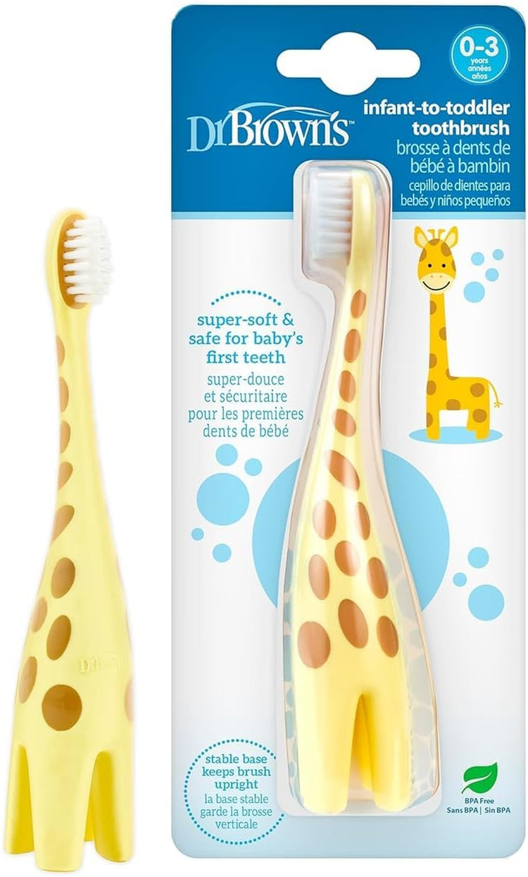 Infant-To-Toddler Training Toothbrush, Giraffe, 0-3 Years