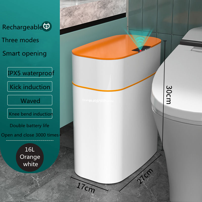 Smart Trash Can With Lid For Bedroom And Living Room Kitchen Storage Box Trash Can Induction Small Car Box Automatic Smart Dustbin Smart Trash Bin - Get Me Products