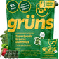 Grüns Adult Sugar-Free Super Greens Gummies – Multivitamin with 60+ Ingredients, 28 Daily Packets
