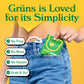 Grüns Adults Super Greens Multivitamin Gummies – 60+ Nutrients, 6g Fiber, 28 Pack