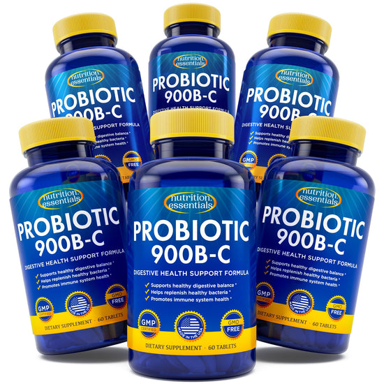 Nutrition Essentials GMP Certified Probiotic Dietary Supplement – 6 Bottles, 360 Capsules
