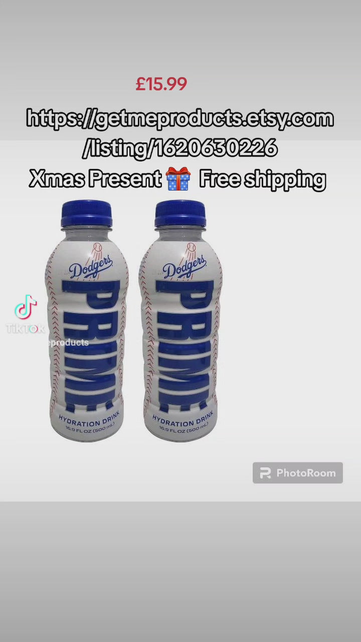 2 x LA Dodgers Prime Hydration Sports Drink by Logan Paul & KSI 500ml Bottle