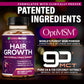Rainbow Nutrients Hair Growth Vitamins for Women – 2 Pack with Biotin 10,000 mcg, Collagen, OptiMSM, Saw Palmetto
