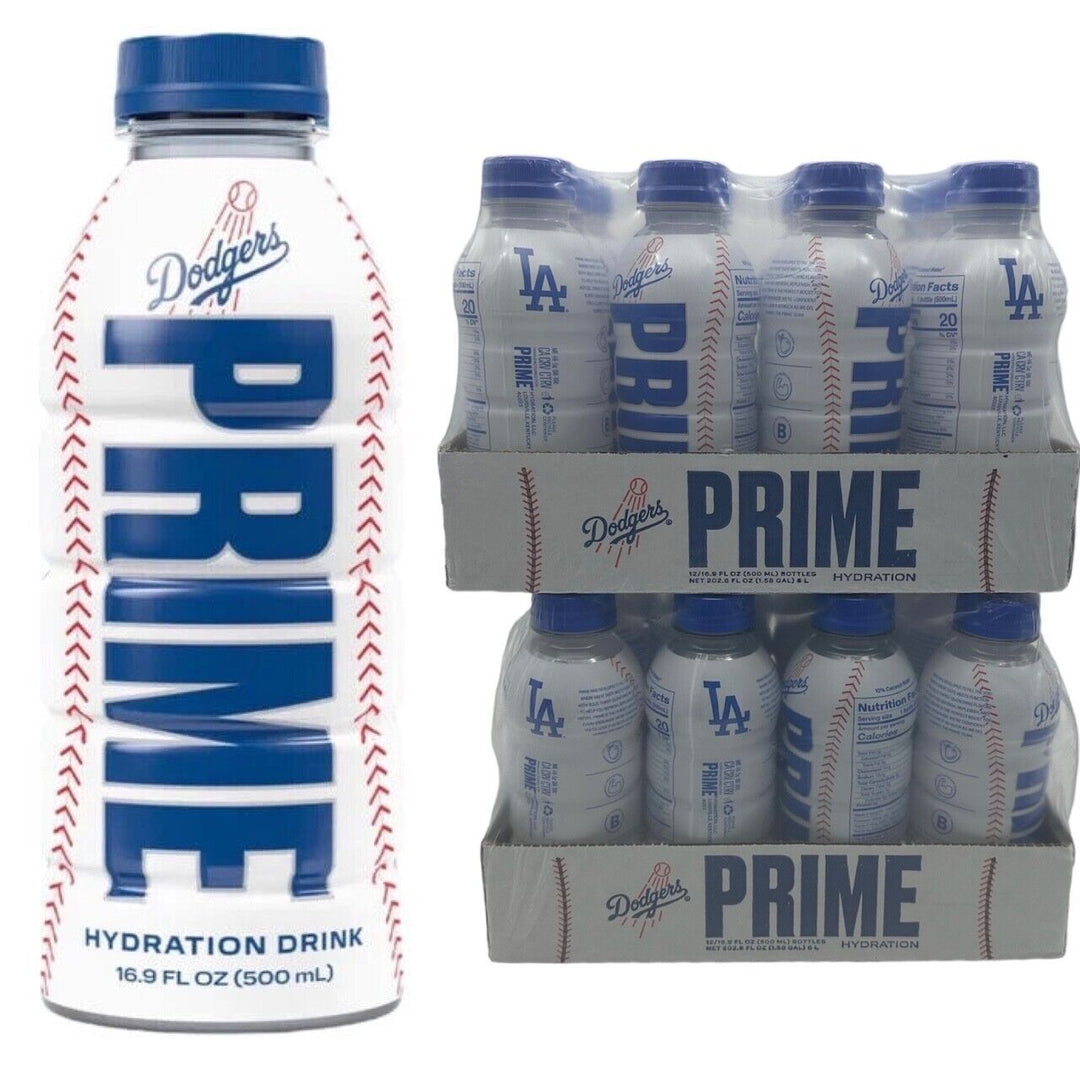 Bundle Offer - LA Dodgers Prime Hydration Sports Drink by Logan Paul & KSI 500ml Bottle