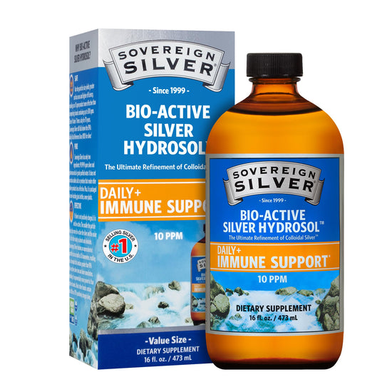 Sovereign Silver Bio-Active Silver Hydrosol 10 ppm, 16 oz – Premium Colloidal Silver Liquid