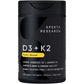 Sports Research Vitamin D3 + K2 with Coconut Oil – Vegan, 5000 IU D3, 100 mcg MK-7, 120 Softgels