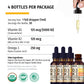NUSAVA 4 Pack Organic Vitamin D3 K2 Drops with MCT Oil – 5000 IU, Vanilla