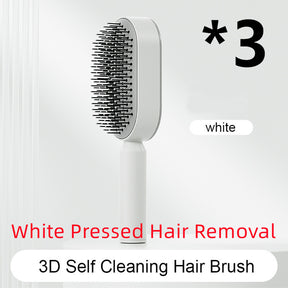 Self Cleaning Hair Brush For Women One-key Cleaning Hair Loss Airbag Massage Scalp Comb Anti-Static Hairbrush - Get Me Products