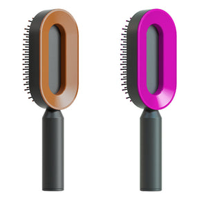 Self Cleaning Hair Brush For Women One-key Cleaning Hair Loss Airbag Massage Scalp Comb Anti-Static Hairbrush - Get Me Products