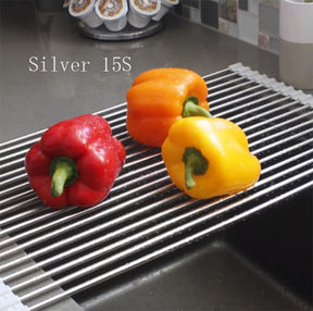 Folding Kitchen Drain Sink Rack Stainless Steel - Get Me Products