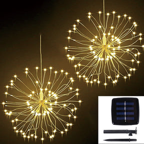 Solar-Powered Battery Box Firework Lights - Eight Functions with Starburst, Dandelion, and Christmas Decorations - Get Me Products