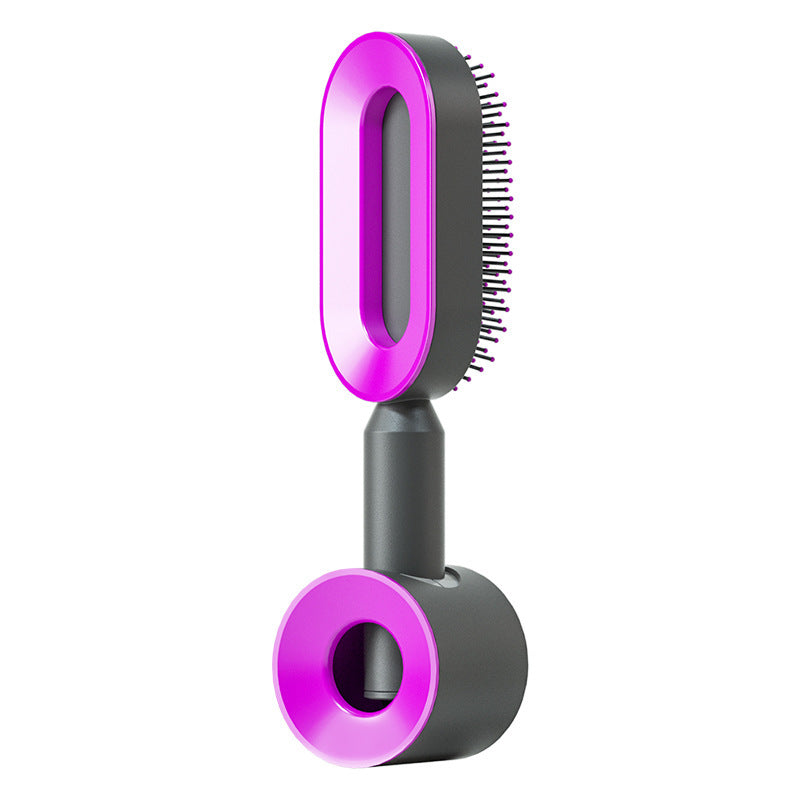 Self Cleaning Hair Brush For Women One-key Cleaning Hair Loss Airbag Massage Scalp Comb Anti-Static Hairbrush - Get Me Products