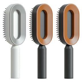 Self Cleaning Hair Brush For Women One-key Cleaning Hair Loss Airbag Massage Scalp Comb Anti-Static Hairbrush - Get Me Products