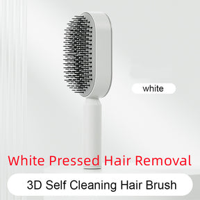 Self Cleaning Hair Brush For Women One-key Cleaning Hair Loss Airbag Massage Scalp Comb Anti-Static Hairbrush - Get Me Products