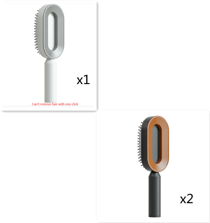 Self Cleaning Hair Brush For Women One-key Cleaning Hair Loss Airbag Massage Scalp Comb Anti-Static Hairbrush - Get Me Products