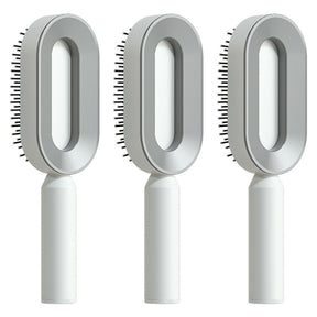 Self Cleaning Hair Brush For Women One-key Cleaning Hair Loss Airbag Massage Scalp Comb Anti-Static Hairbrush - Get Me Products