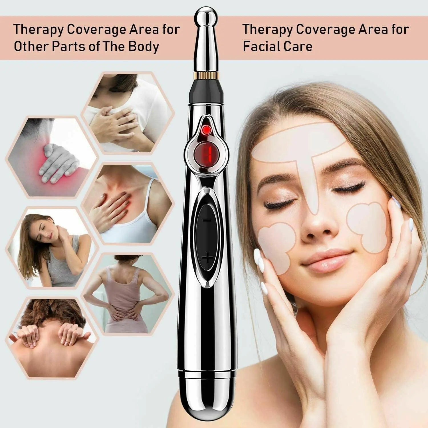 Electronic Acupuncture 9 Gear Pen Pain Relif Therapy Massage Pen Meridian Health Care Neck Massage Body Relax Therapy Acupuncture Electronic Pen Meridian Energy Heal Massage Pain Relief - Get Me Products