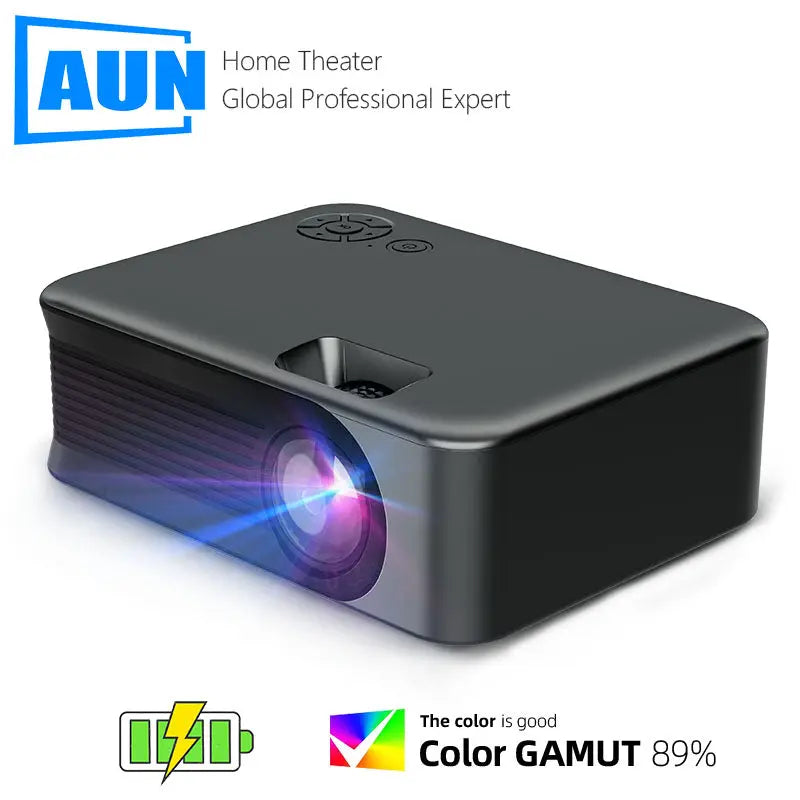 AUN MINI Projector Smart TV WIFI Portable Home Theater Cinema Battery - Get Me Products