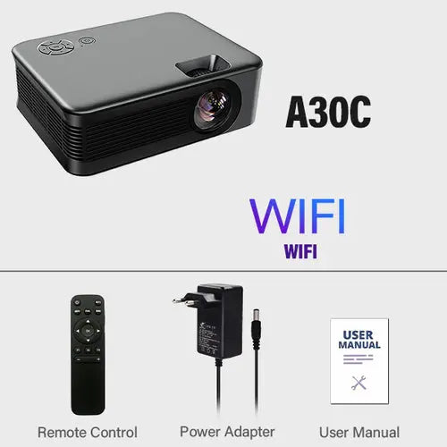 AUN MINI Projector Smart TV WIFI Portable Home Theater Cinema Battery - Get Me Products
