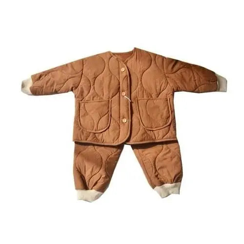Autumn Winter boys girls 4 colors quilted clothes sets  children - Get Me Products