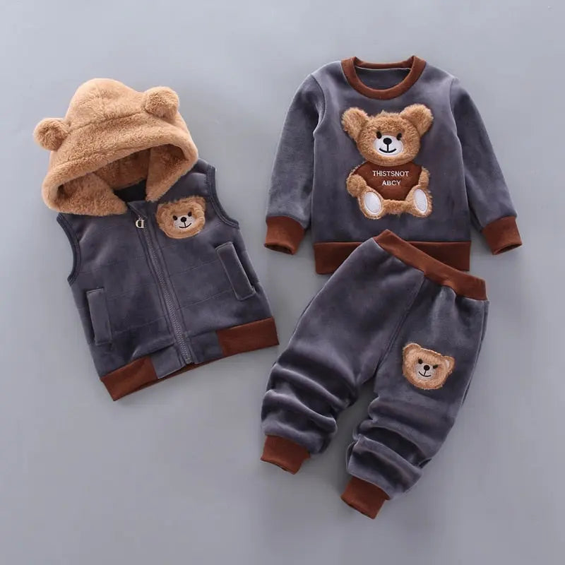 Baby Boys And Girls Clothing Set Tricken Fleece Children Hooded - Get Me Products