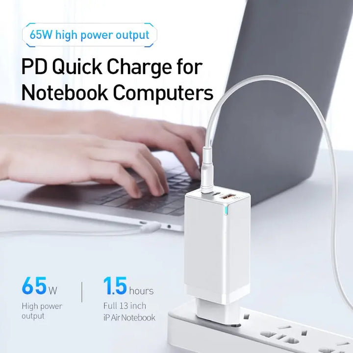 Baseus GAN 65W USB C Charger Quick Charge 4.0 3.0 QC4.0 QC PD3.0 PD - Get Me Products
