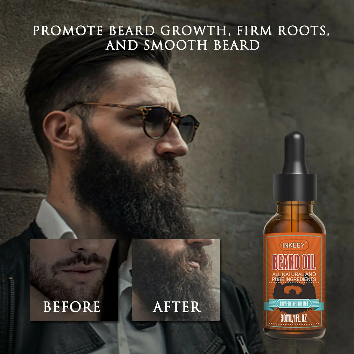 Beard Oil For MEN Hair Growth Oil Serum Mustache Grooming Growing Moisturizer US - Get Me Products