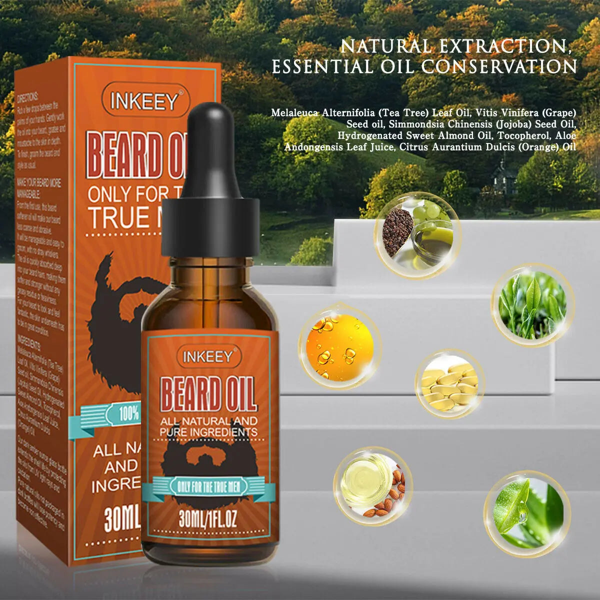 Beard Oil For MEN Hair Growth Oil Serum Mustache Grooming Growing Moisturizer US - Get Me Products