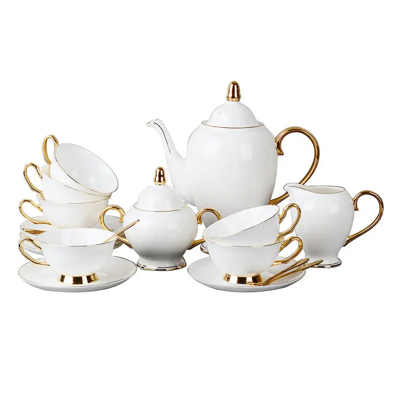 Bone China Gold-painted Coffee Cup And Saucer Afternoon Tea Tea Set - Get Me Products