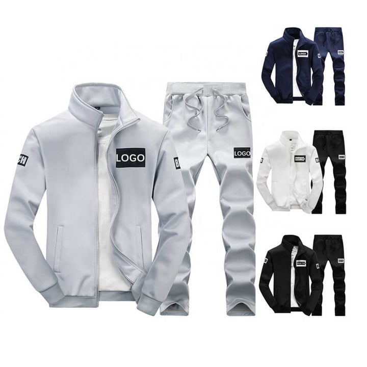 Brand Blank Customized logo men's sport tracksuits Training  jogging wear two piece set track suit plain sweatsuit for men - Get Me Products
