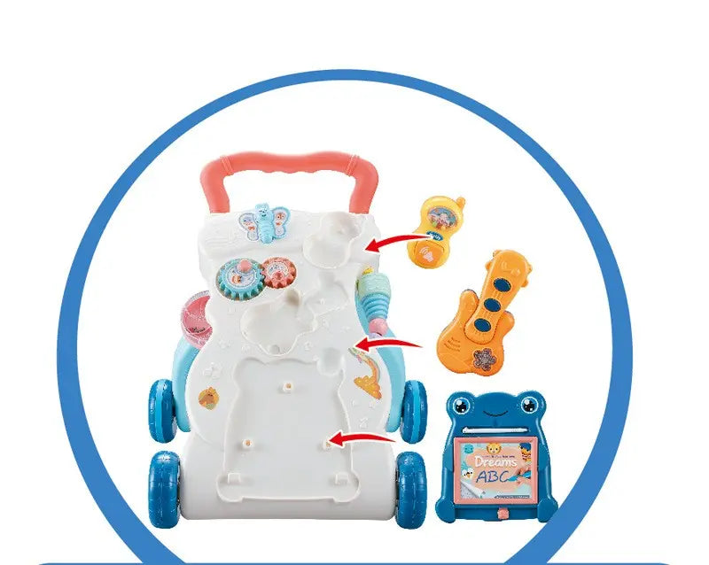 Children's Educational Toys Multi-functional Musical Walker Trolley Anti-rollover getmeproducts.co.uk