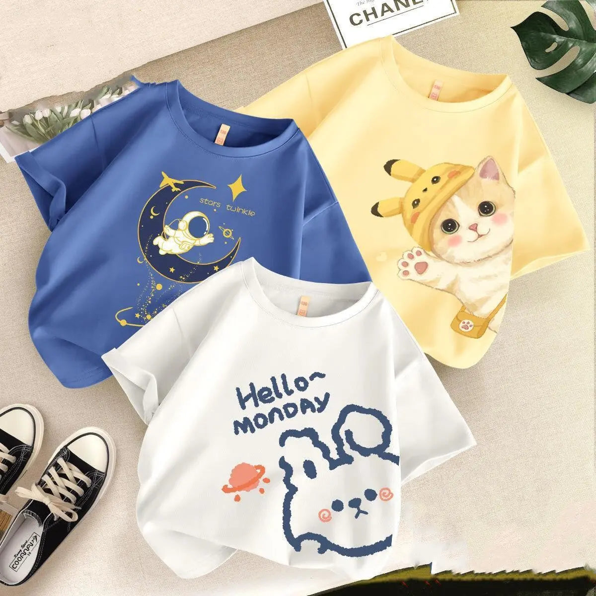 Children's Summer Clothes Cartoon Short Sleeved Top - Get Me Products