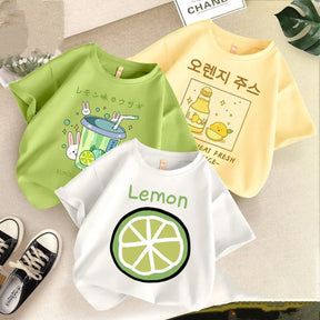 Children's Summer Clothes Cartoon Short Sleeved Top - Get Me Products