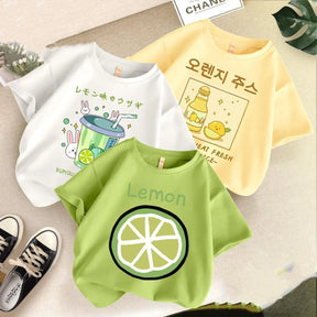 Children's Summer Clothes Cartoon Short Sleeved Top - Get Me Products