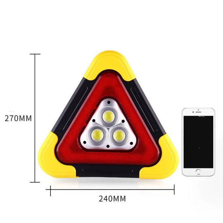 Compatible with Apple, Car Tripod Warning Sign Car Triangle Sign Auto Luminous Car Tripod Parking Reflective Solar Light Home & Garden