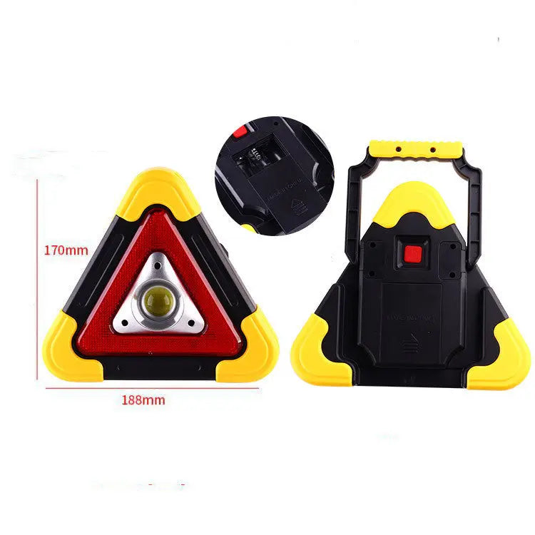 Compatible with Apple, Car Tripod Warning Sign Car Triangle Sign Auto Luminous Car Tripod Parking Reflective Solar Light Home & Garden