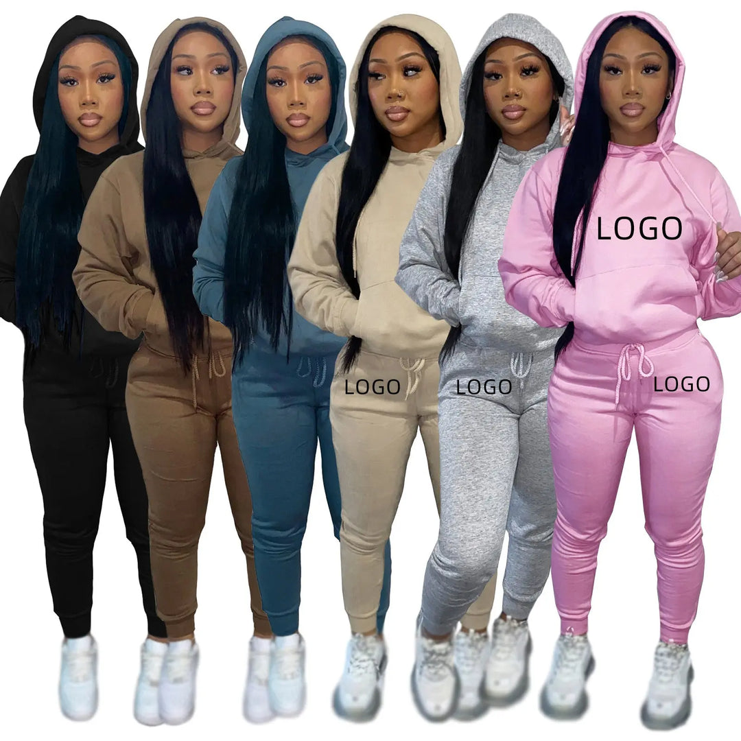 Custom sweat Winter Fall Clothing Workout sweat suit 2 Two Piece Set Custom Hoodie Women private label Sweat Suits getmeproducts.co.uk