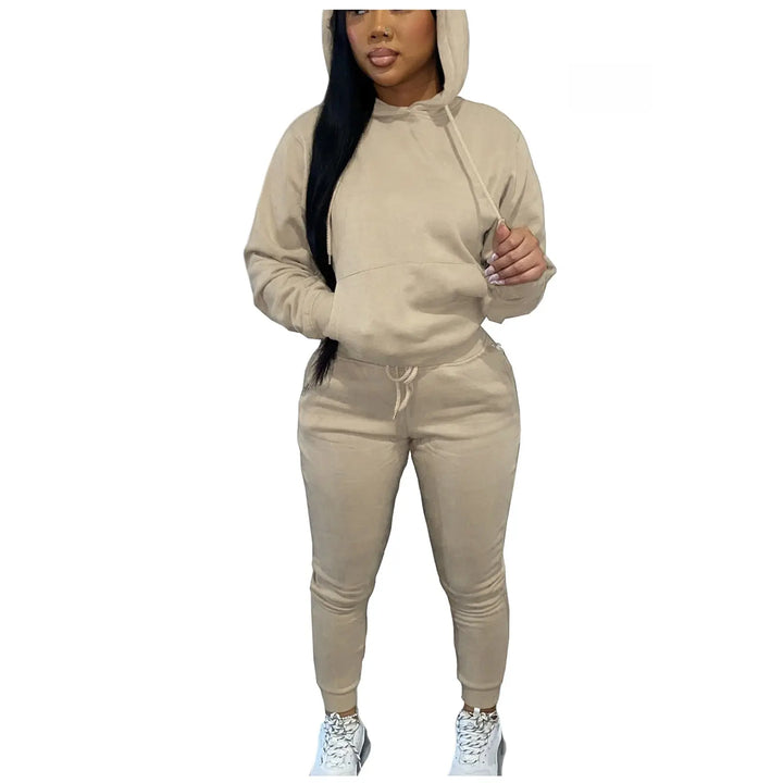 Custom sweat Winter Fall Clothing Workout sweat suit 2 Two Piece Set Custom Hoodie Women private label Sweat Suits - Get Me Products