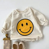 Cute Infant Baby Boy Girl Romper Cartoon Smile Print Round Neck - Get Me Products