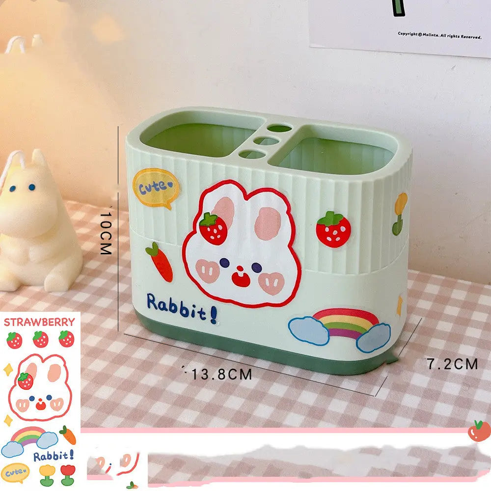 Cute Now Double-cell Plastic Student Desktop Storage - Get Me Products