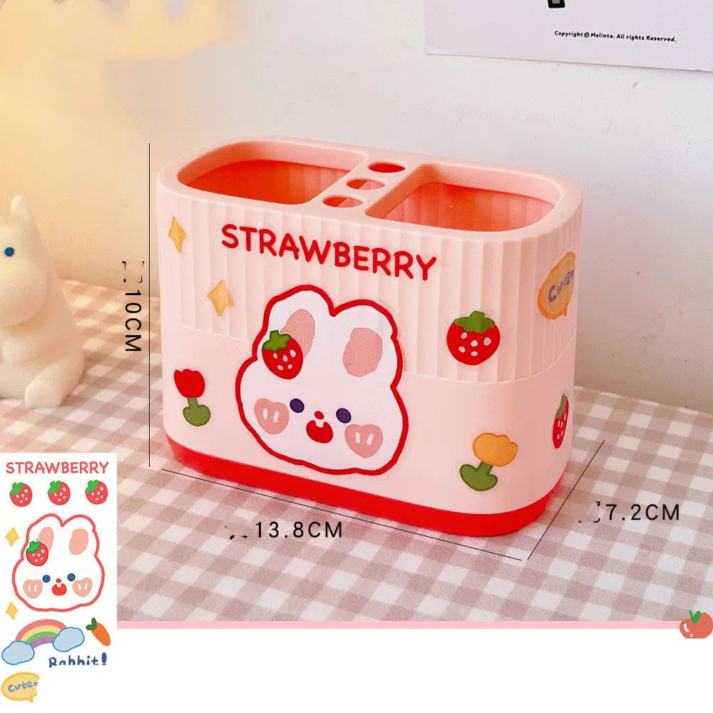 Cute Now Double-cell Plastic Student Desktop Storage - Get Me Products